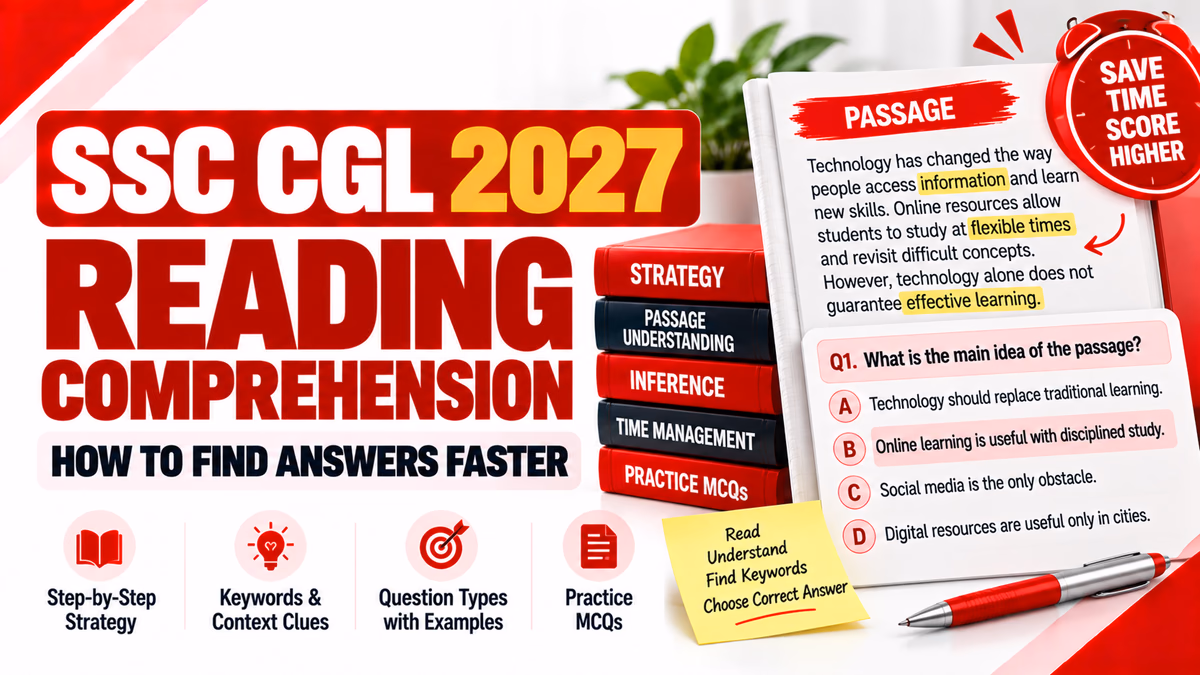 SSC CGL 2027 Reading Comprehension: How to Find Answers Faster